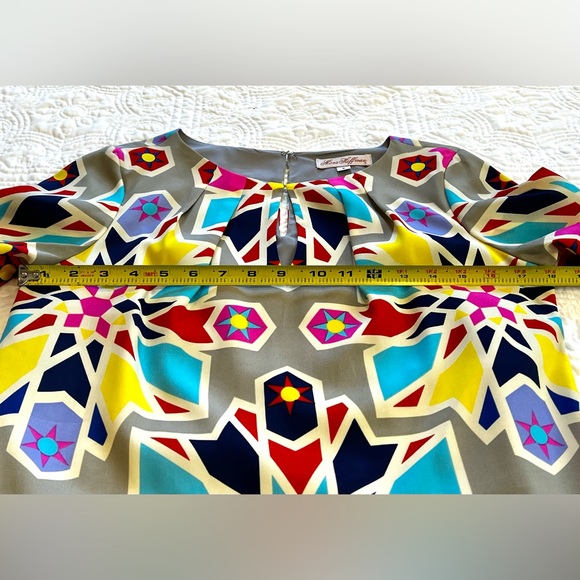 Mara Hoffman Kaleidoscope Print Shift Dress, Sz S, EUC, Grey Multicolor - Picture 7 of 8